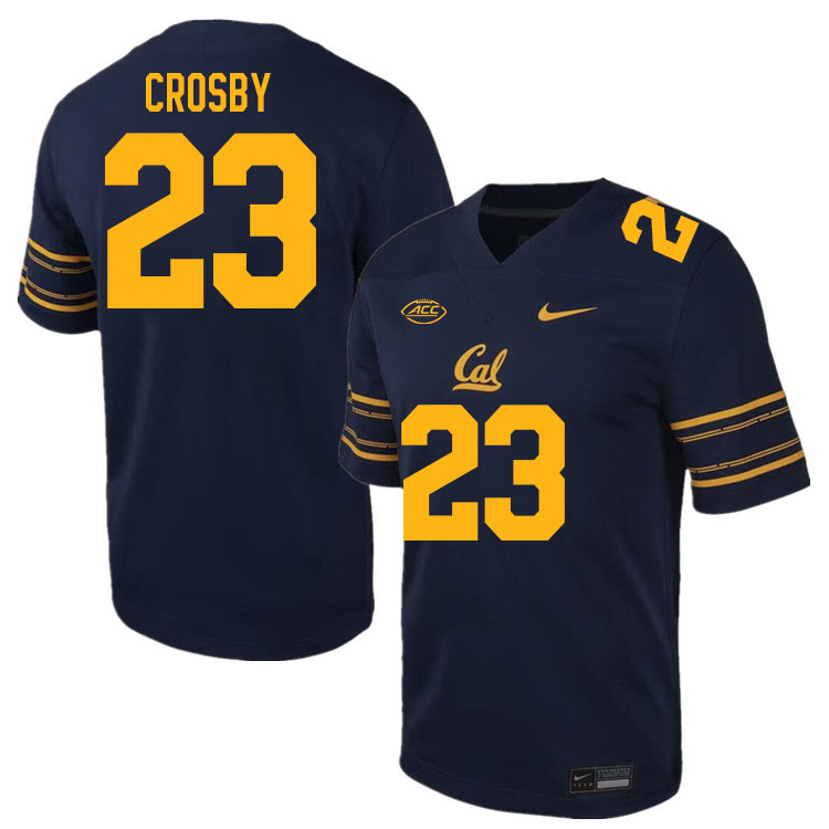 Men #23 Isaiah Crosby California Golden Bears ACC Conference College Football Jerseys Stitched Sale-